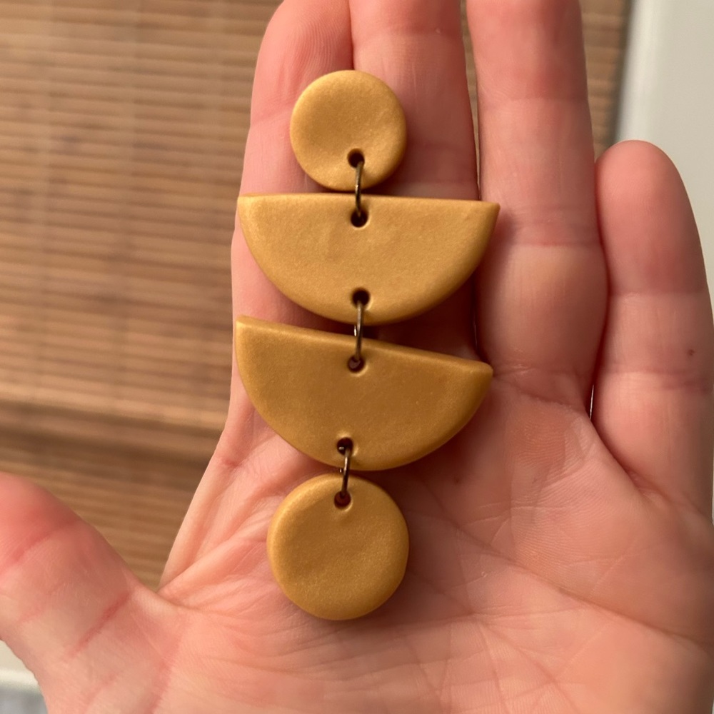 Kalea Collection - Golden Goddess - handmade polymer clay earrings - boho